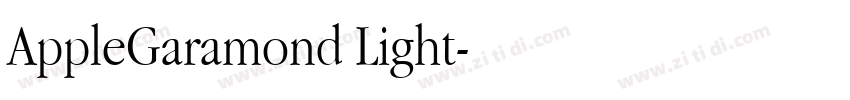 AppleGaramond Light字体转换